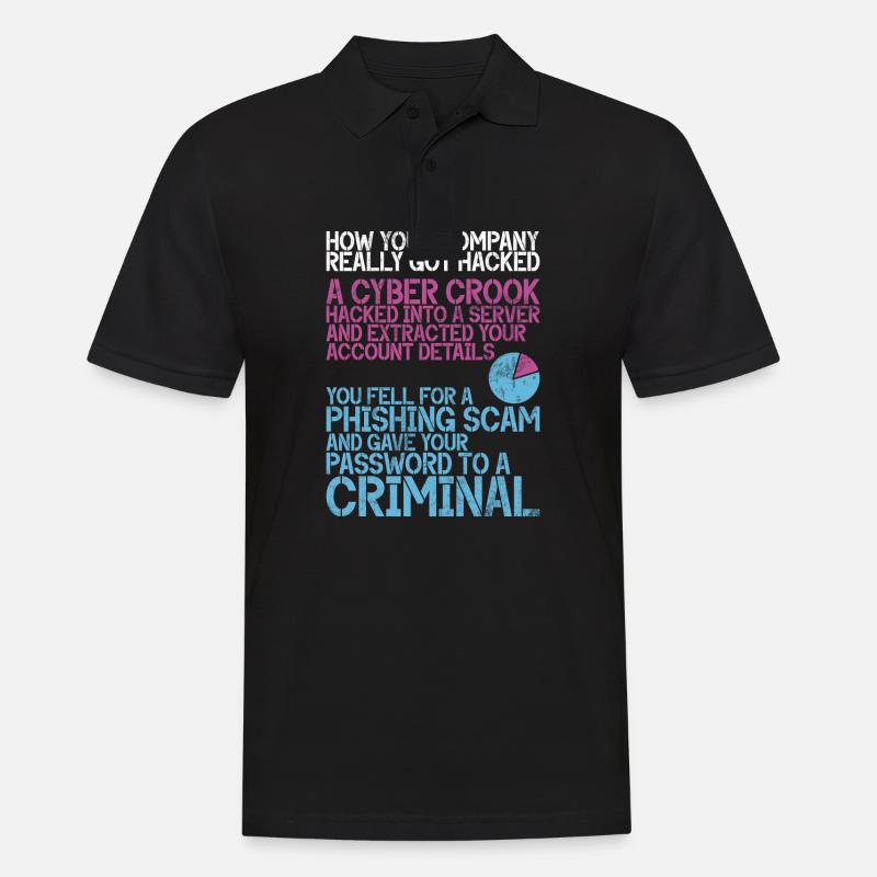 Cyber security hacker hacking - Men's Polo Shirt - black