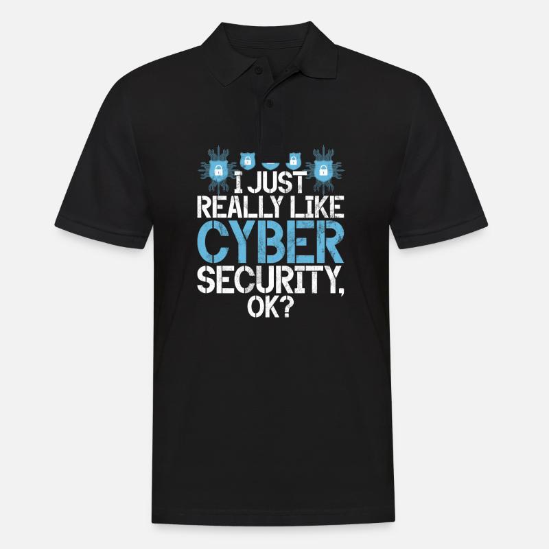 Cyber-sicherheits-hacker-hacking - Männer Poloshirt - Schwarz