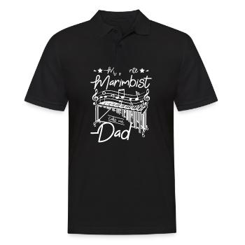Fathers day My favorite marimbist calls me dad - Männer Poloshirt - Schwarz - Vorne - Kai (181cm)
