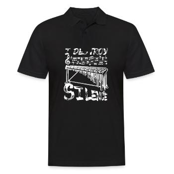I destroy silence play marimba - Männer Poloshirt - Schwarz - Vorne - Kai (181cm)