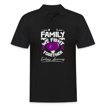 In this family we fight together - Männer Poloshirt - Schwarz - Vorne - Kai (181cm)