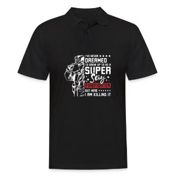 Grow up to be a super sexy firefighter - Men's Polo Shirt - black - Front - Kai (181cm)