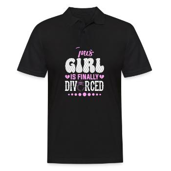 This Girl Is Finally Divorced Funny Happy Divorce - Men's Polo Shirt - black - Front - Kai (181cm)