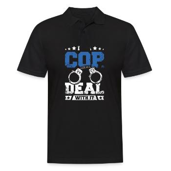 Policier, je suis un flic, je m’en occupe - Polo Homme - noir - Devant - Kai (181cm)