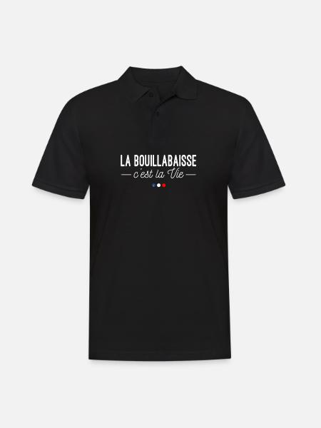 Bouillabaisse is Life! Provence Recipe - Men's Polo Shirt - black
