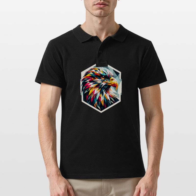 Pygargue à queue blanche dans la représentation polygonale Polo Homme