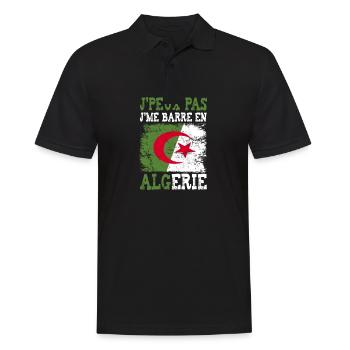 Ich kann nicht in Algerien stecken bleiben - Männer Poloshirt - Schwarz - Vorne - Kai (181cm)