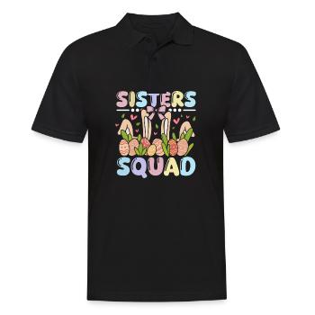 Lapins de Pâques sœurs Bunny squad - Polo Homme - noir - Devant - Kai (181cm)