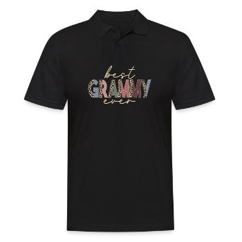 Les meilleurs cadeaux Grammy de tous les temps imprimé léopard pour la fête des mères - Polo Homme - noir - Devant - Kai (181cm)