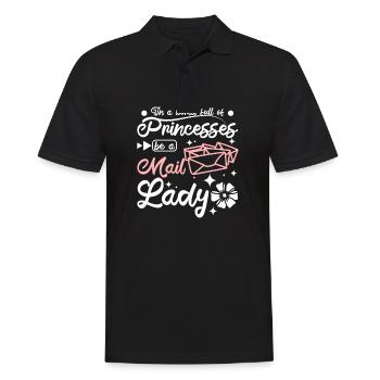 In a world full of princesses be a mail lady - Männer Poloshirt - Schwarz - Vorne - Kai (181cm)