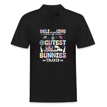 Delivering The Cutest Bunnies Easter Trucker - Männer Poloshirt - Schwarz - Vorne - Kai (181cm)