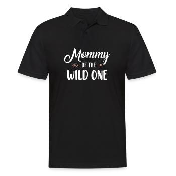 Mama der wilden Tochter passende Familie - Männer Poloshirt - Schwarz - Vorne - Kai (181cm)