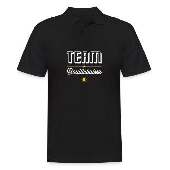 Team Bouillabaisse, Mangeurs de Bouillabaisse - Polo Homme - noir - Devant - Kai (181cm)