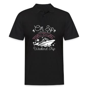 Oh gorgée, c’est un week-end de croisière mère-fille - Polo Homme - noir - Devant - Kai (181cm)