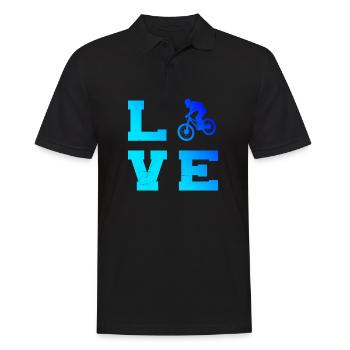 Women's MTB Cycling Cycling Cyclists Men - Men's Polo Shirt - black - Front - Kai (181cm)