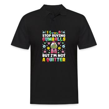Funny chewing gum machine - Men's Polo Shirt - black - Front - Kai (181cm)