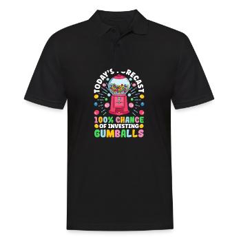 Funny chewing gum machine - Men's Polo Shirt - black - Front - Kai (181cm)
