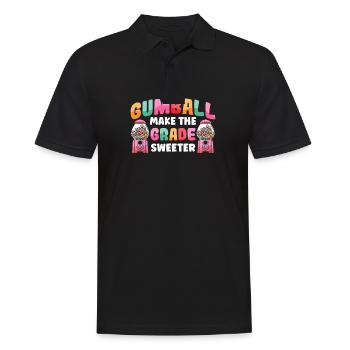 Funny chewing gum machine - Men's Polo Shirt - black - Front - Kai (181cm)