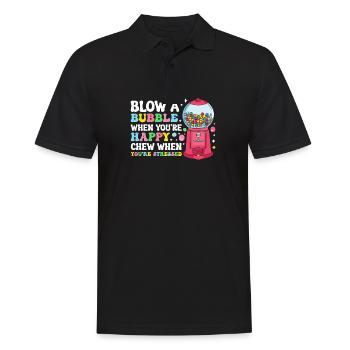 Funny chewing gum machine - Men's Polo Shirt - black - Front - Kai (181cm)