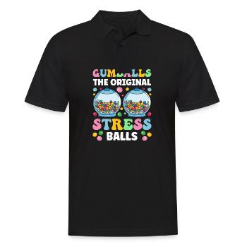 Funny chewing gum machine - Men's Polo Shirt - black - Front - Kai (181cm)