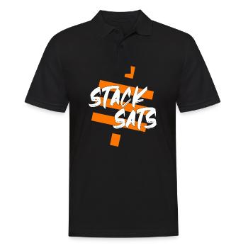 Bitcoin Satoshi BTC Stack Sats Hodl Crypto Logo - Men's Polo Shirt - black - Front - Kai (181cm)