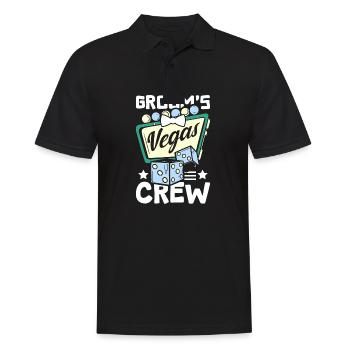 Groomsmen Groom's Vegas crew - Männer Poloshirt - Schwarz - Vorne - Kai (181cm)