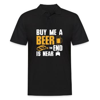 Groomsmen buy me a beer the end is near - Männer Poloshirt - Schwarz - Vorne - Kai (181cm)