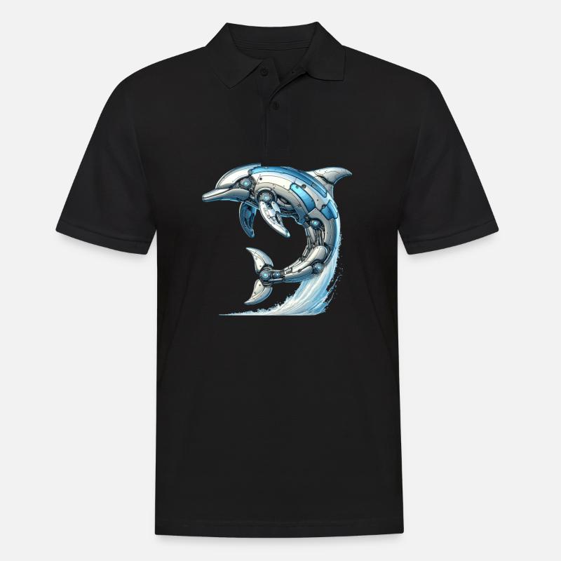 Robot Dauphin, Robot Dauphin - Polo Homme - noir