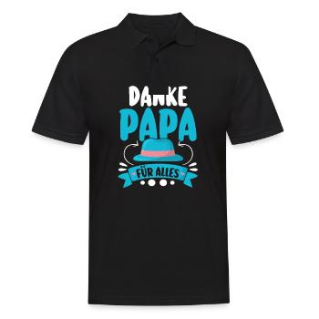 Vater Vatertag Papa - Männer Poloshirt - Schwarz - Vorne - Kai (181cm)
