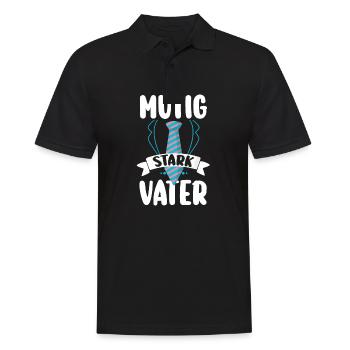 Vater Vatertag Papa - Männer Poloshirt - Schwarz - Vorne - Kai (181cm)