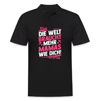 Mom Mother's Day Mom - Men's Polo Shirt - black - Front - Kai (181cm)