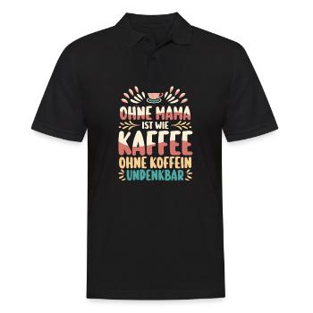 Mutter Kaffee Muttertag Mama - Männer Poloshirt - Schwarz - Vorne - Kai (181cm)
