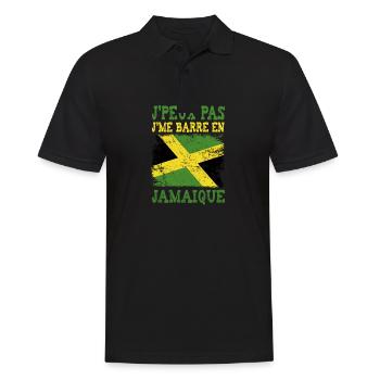 Je peux pas je me barre en Jamaique - Polo Homme - noir - Devant - Kai (181cm)