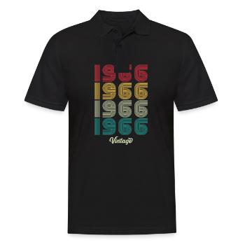 58 Jahre alter Jahrgang 1966 Limitierte Auflage 58. - Männer Poloshirt - Schwarz - Vorne - Kai (181cm)
