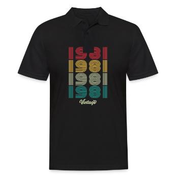 43 Jahre alter Jahrgang 1981 Limitierte Auflage 43. - Männer Poloshirt - Schwarz - Vorne - Kai (181cm)