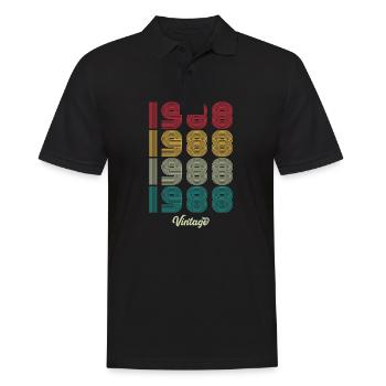 36 Jahre alter Jahrgang 1988 Limitierte Auflage 36. - Männer Poloshirt - Schwarz - Vorne - Kai (181cm)
