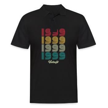 25 Jahre alter Jahrgang 1999 Limitierte Auflage 25. - Männer Poloshirt - Schwarz - Vorne - Kai (181cm)