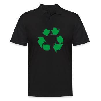 Logo de recyclage Symbole de recyclage Jour de la Terre Garçons - Polo Homme - noir - Devant - Kai (181cm)