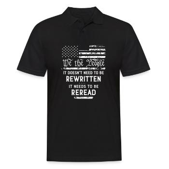 We the People the Constitution of the USA Needs - Men's Polo Shirt - black - Front - Kai (181cm)