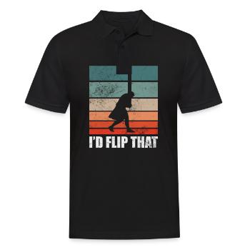 Je retournerais ce lancer de tronc d’arbre Caber Toss - Polo Homme - noir - Devant - Kai (181cm)