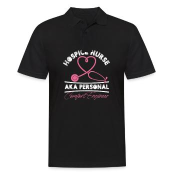 Hospice Nurse Aka Personal Comfort Engineer - Männer Poloshirt - Schwarz - Vorne - Kai (181cm)