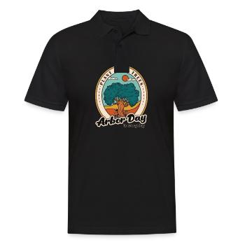 Environmental Awareness Tree Planting Arbor Day - Men's Polo Shirt - black - Front - Kai (181cm)
