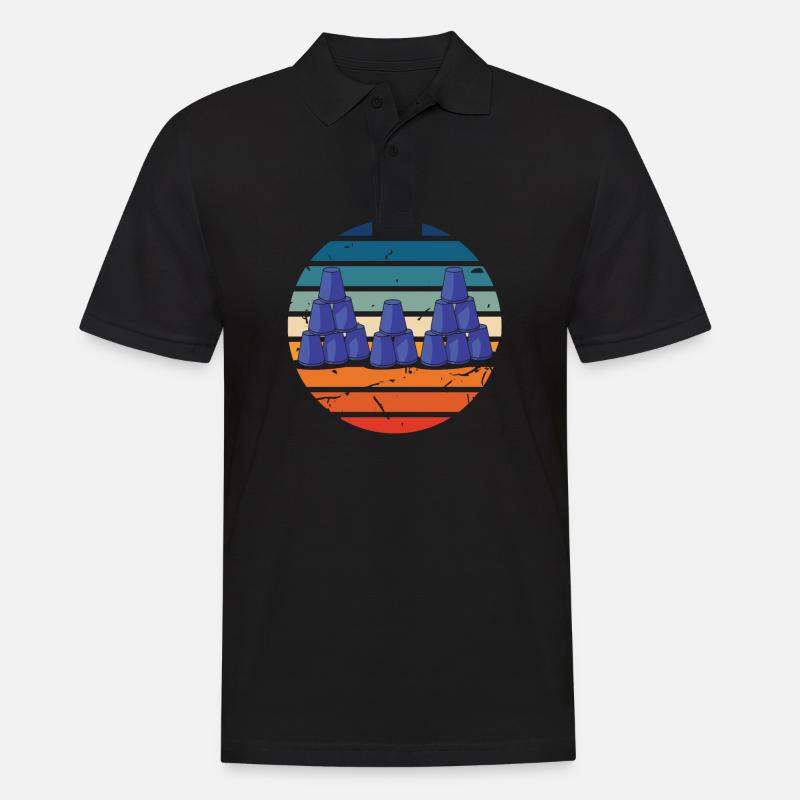 Stacking Cups Speed Stacker - Men's Polo Shirt - black