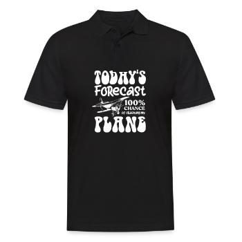 Les prévisions d’aujourd’hui 100% de chances de faire s’écraser mon avion - Polo Homme - noir - Devant - Kai (181cm)