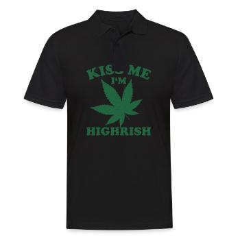 Küss Mich Im Highrish Weed Marihuana 420 St Patricks - Männer Poloshirt - Schwarz - Vorne - Kai (181cm)