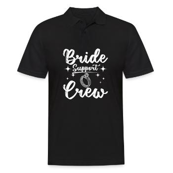 Team Bride Bridesmaid Bride Support Crew - Männer Poloshirt - Schwarz - Vorne - Kai (181cm)