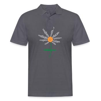 Teacher Life - Teach Love Inspire Teachers - Men's Polo Shirt - charcoal grey - Front - Nico (186cm)