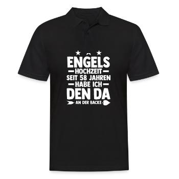 Marriage Angel Wedding 58 Years Married Wedding - Men's Polo Shirt - black - Front - Kai (181cm)