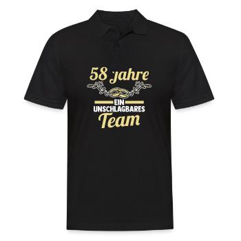 Marriage Angel Wedding 58 Years Married Wedding - Men's Polo Shirt - black - Front - Kai (181cm)