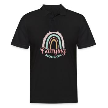 Mode de portage sur la mère porteuse - Polo Homme - noir - Devant - Kai (181cm)